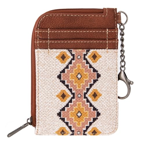 Montana West x Wrangler Aztec Card Wallet for Women Western Credit Card Holder with Zipper Pocket XZY-WG2202-W005CF