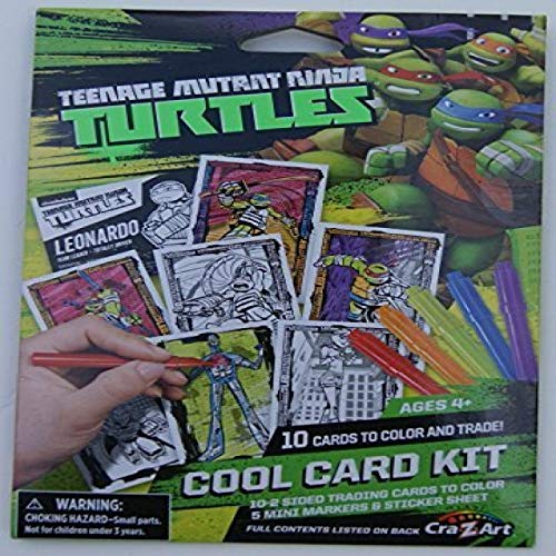 Teenage Mutant Ninja Turtles Cool Trading Card Kit (10 Cards, 5 Markers, 1 Sticker Sheet)