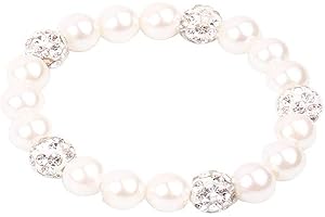 RUNXINTD Baby Girl Gift Children Jewelry Freshwater Pearl Bracelet for 2-11Years Baby Girl Christening Bracelet