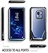 Galaxy S9 Case, Poetic Guardian [Scratch Resistant Back] [360 Degree Protection] Full-Body Rugged Clear Hybrid Bumper Case with Built-in-Screen Protector for Samsung Galaxy S9 Blue