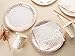Juvale Rose Gold Polka Dot Party Supplies - 24-Piece Paper Plates, Napkins & Cups - Disposable & Durable Tableware - Coordinated Decor for Birthdays, Weddings, Bridal & Baby Showers
