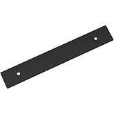 Amerock Maymont 5-1/16" Matte Black Backplate | Decorative zinc cabinet hardware backplate designed to complement knobs and pulls while protecting cabinet surfaces