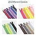 YaHoGa 100pcs 7 Inch (18cm) Nylon Coil Zippers for Sewing Crafts Tailor Nylon Zippers Bulk 20 Colors (7