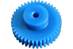 Cylindrical Drive 1pc 1 Module Cylindrical Gear 8mm Bore Blue Nylon Spur Gear with Step 1M 15 Teeth to 60 Teeth Straight Teet