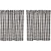 VHC Brands Annie Buffalo Check Cotton Farmhouse Kitchen Curtains Rod Pocket 36x36 Tier Pair, Black