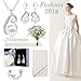 Morenitor Jewelry Set Gold Plated Faux Pearl Pendant Necklace Dangle Earring Stud Set Gifts for Women