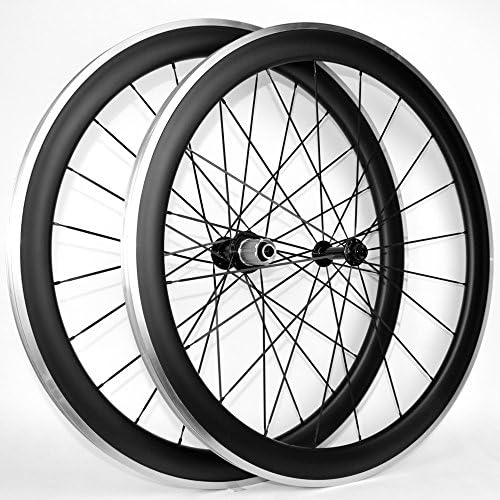 Hongtan 50mm Clincher Wheelset Carbon with Aluminum Braking Surface Road Bike Wheelset