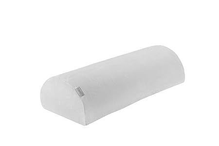 Dormisette Q991 Kniehalbrolle für Rückenschläfer, atmungsaktiv, 50 cm x 20 cm x 12 cm, weiss Knierolle