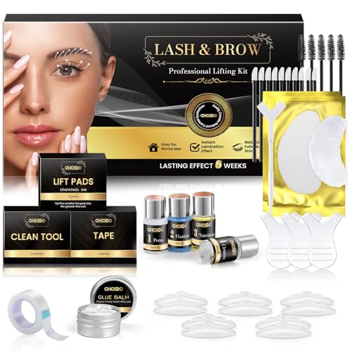 Lash Lift & Brow Lamination Kit 2-in-1, Professional DIY Eyelash Perm for Home Use & Salon, Long-Lasting Curl Effect Up to 8 Weeks - Easy Application