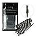 Hunputa 100PCS Pro Disposable MakeUp Lip Brush Lipstick Gloss Wands Applicator Make Up (Black)