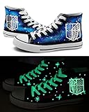 Attack on Titan Shingeki No Kyojin Wings of Freedom Cosplay Shoes Canvas Shoes Sneakers Luminous
