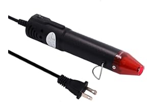 mofa Embossing Heat Pen,Mini Heat Gun with Stand For DIY Embossing And Drying Paint Multi-Purpose Electric Heating Nozzle 150W(Black,Red)