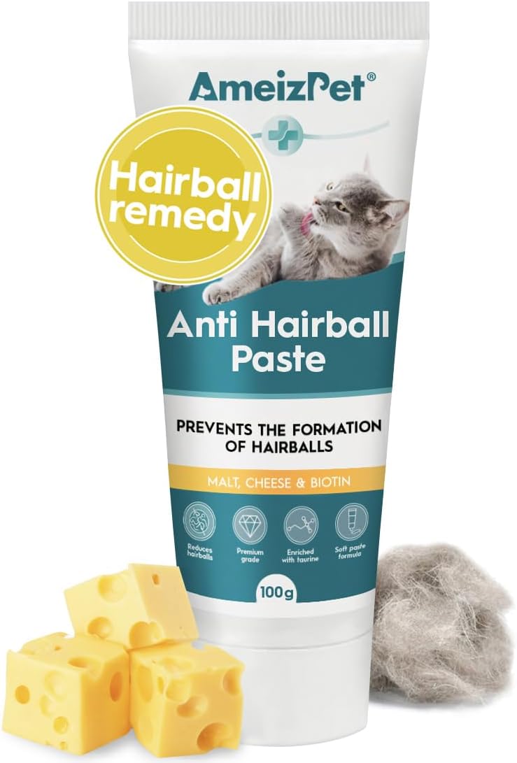 AmeizPet Hairball Remedy for Cats 100g Taurine Cheese Malt Paste