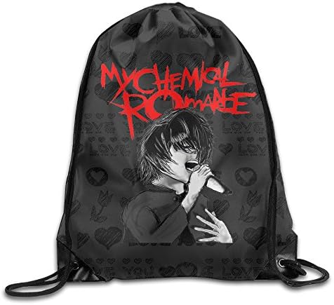 Nngogoing My Love Chemical Romance Drawstring Backpack Sack Bag Travel Bag