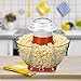Excelvan Homemade Air-pop Popcorn Maker with Quick and Safe Operation, Popper Corn Machine with Removable Plus Bowl Suitable for Families Enjoyment, Party (Orange)