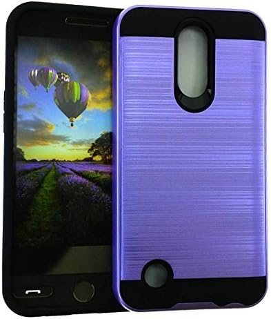 LG K20 Plus Case, LG K10 2017 Case, GADGETFARMER Heavy Duty Tough Hard Shock-Resistant Dual Layer Ultra Durable Protective Case Cover (Purple)
