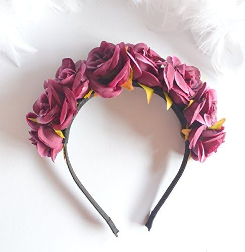 Marsala roses flower headpieces