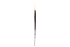 da Vinci 1526Y-02 Watercolor Series 1526Y Paint Brush, Round Harbin Kolinsky Red Sable with Black Handle, Size 2