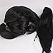 WeKen Black Hair Cosplay Wig with High Ponytail Straight Synthetic Wig with Claw Ponytail