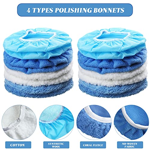 30 Pcs Orbital Buffer 56 Inch Waxers Set Car Polisher