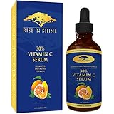 (2 oz) 30% Vitamin C Serum with Hyaluronic Acid - Stimulates Collagen for Anti-Aging Repairs Dark Circles Around Eyes and Sun Damage for Skin Face and Neck Fades Age Spots and Wrinkles