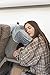 Camebust Inflatable Travel Pillow, Comfortable Portable Airplane Pillow Multifunctional Neck and Head Support Lap Pillow for Airplanes Trains Buses and Office Napping (Grey)
