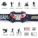 QPAU SUPERBRIGHT LED Headlight with USB Rechargeable Red Lights Adjustable Strip Perfect for Cycling, Running, Walking, Camping, Fishing, Hiking, Hunting and More Activity