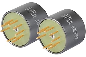 2pcs Amptata 9pin Tube Saver 12AX7 12AU7 12AT7 EL84 6BQ5 6P14 ECC83 ECC82 ECC81 7025 CV4003 CV4004 5751 5814 6021 Ceramics Amplifier Vacuum Tube Protect Tube Pin Socket Saver