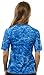 Aqua Design Women UPF Short Sleeve LooseFit Sun Protection Rash Guard Surf Shirt, Royal Ripple, 2XL