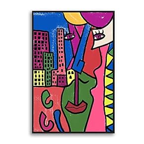 Framed Canvas Home Artwork Decoration Portrait Canvas Wall Art for Living Room, Bedroom - 16x24 inches