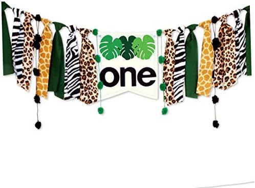 Codohi Wild One Jungle Safari High Chair Banner Green Gold