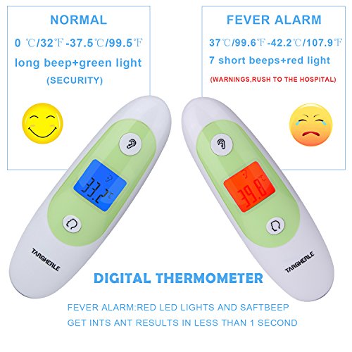 Ear Thermometer with Forehead Function, Targherle Dual Mode Accurate Digital Baby Thermometer with Fever Digital Medical Thermometer for Babies Adult Kids Infant