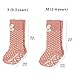 Fansco 6 Pairs Toddler Socks, Non Skid Knee High Cotton Socks for Baby Boys & Girls (M(2-4 Years))