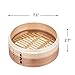 HUANGYIFU Chinese 7.09 Inch Handmade Food Wooden Steamer 2 Tiers Deep Wooden Basket - for Dumpling Dim Sum