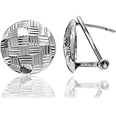 Chamsy 925 Sterling Silver Stud Earrings for Women | Pierced Omega Back Earrings | Omega Earrings Jewelry Gift