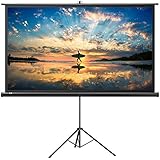Projector Screen with Stand, TaoTronics Indoor Outdoor Projection Screen 4K HD 100 Inch 16:9 with Premium Wrinkle-Free Design (Easy to Clean, 1.1 Gain, 160° Viewing Angle &amp; Includes a Carry Bag)
