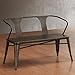 Vintage Metal Bench with Back. Spruce up Your Foyer or Backyard with This Vintage Style Metal Bench. This Indoor/outdoor Metal Bench Has a Scratch-resistant Powder Coat Finish. This Metal Bench Will Complement Your Home with Its Steel Construction.