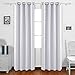 Deconovo Greyish White Blackout Curtains 95 Inch Length Grommet Thermal Insulated Drapes and Curtains for Living Room 2 Panels 52x95 Inch