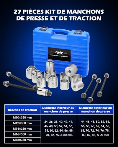 Orion Motor Tech 27 Pcs Wheel Bearing Puller Puller for LCV HGV Motor Vehicles, Universal Bearing Mounting and Disassembly Kit 5 Pin Traction