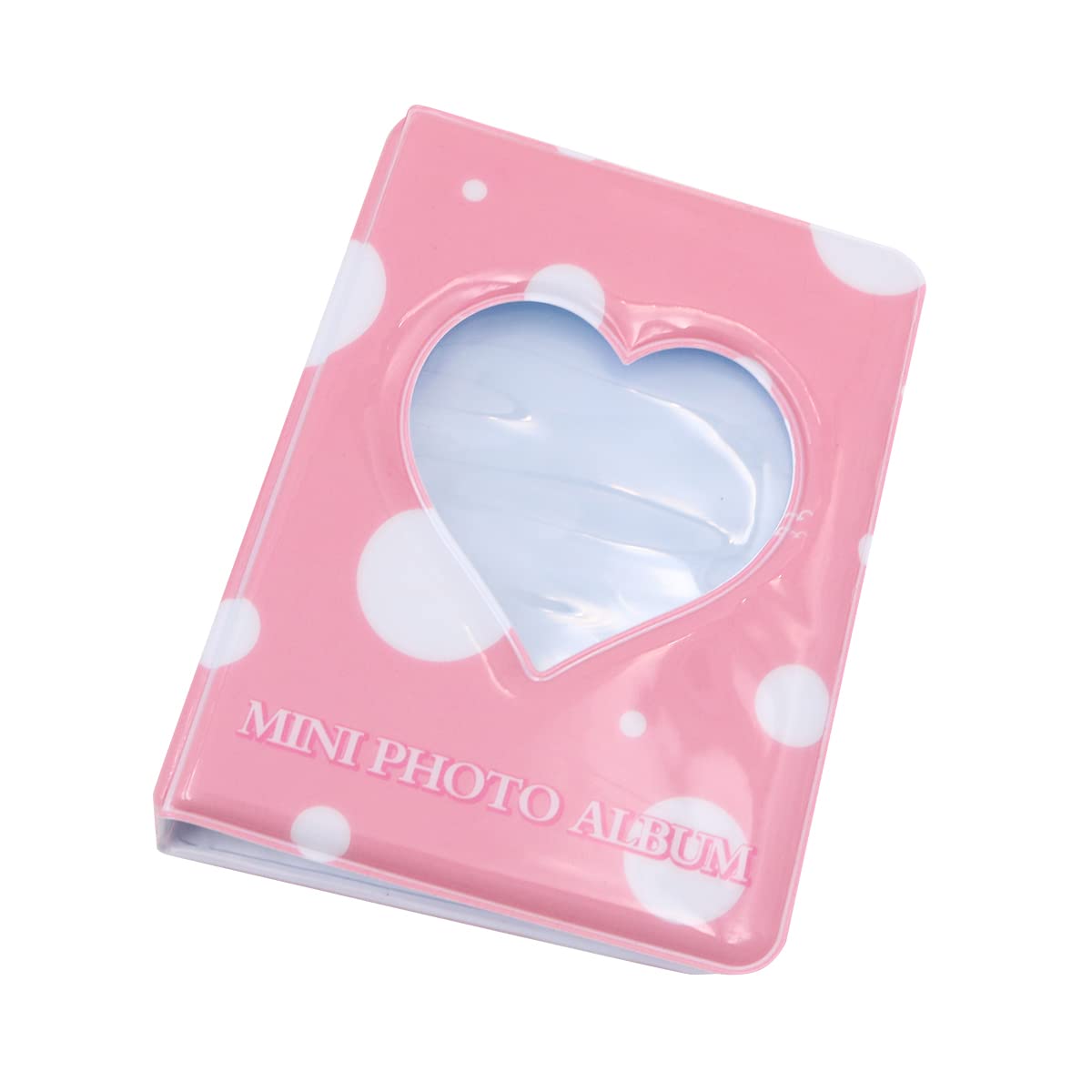 WANGCL Pocket Mini Photo Album 7.6 Cm Slip-In Album For 3 Inch Sweet Photo Book Photo Paper Photo Card Binder - Pink Circle