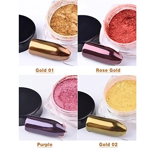 image for Nail Art ,Vanvler 2g/ Box Sliver Nail Glitter Powder Shinning Mirror N