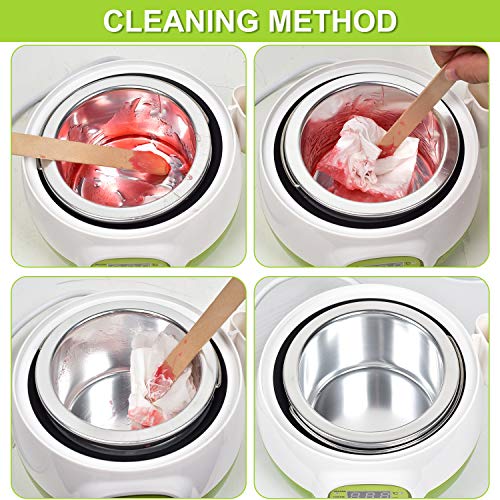 DeveSouth 17oz Green Wax Warmer Machine Hair Removal Kit Digital Display Waxing Bean Device (SD-351)