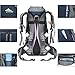Loowoko 50L Hiking Backpack, Waterproof Camping Essentials Bag with Rain Cover, 45+5 Liter Lightweight Backpacking Back Pack