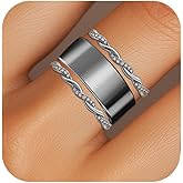 LevyPan 2-Pack 14K Gold Plated Stacking Rings for Oura Ring Gen 4/Gen 3, Cubic Zirconia Twisted Rope Eternity Band for Women