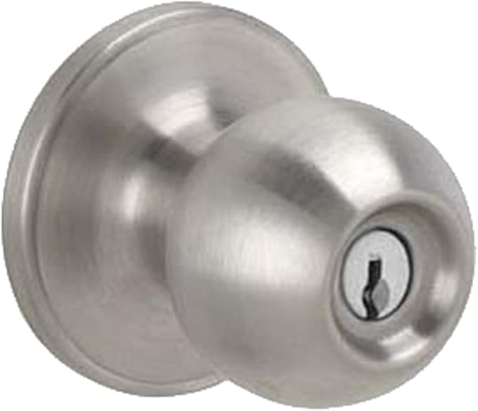 Dexter by Schlage J54CNA619 Corona Keyed Entry Knob, Satin Nickel, Door