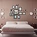 The Memories Quotes Wall Decal with 10 Photo Frames Wall Sticker DIY Removable Vinyl Family Lettering Sayings Wall Decor (Black)