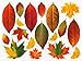 Thanksgiving and Fall Leaves Window Clings Decals Decorations Kit