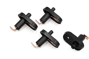 Motoforti Universal Door Light Switch, Car Interior Door Jamb Courtesy Light Lamp Switch Button, Plastic, Black, 4pcs