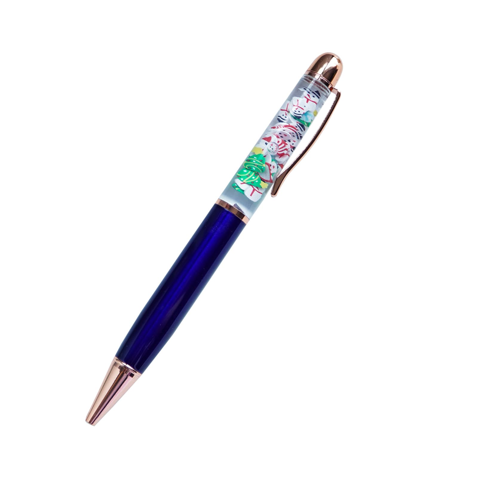 Sikyby Christmas Snowman Tree Funny Pens Cute Floater Floating Liquid Writing Journaling Office Pen Unique Gifts