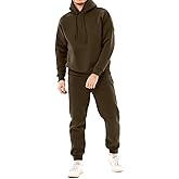 Uni Clau Men's 2 Piece Tracksuits Fleece Pullover Sweatsuits Athletic Fit Jogging Hoodie Outfit Set